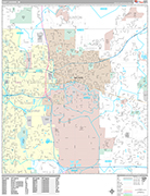 East Lansing  Wall Map Premium Style